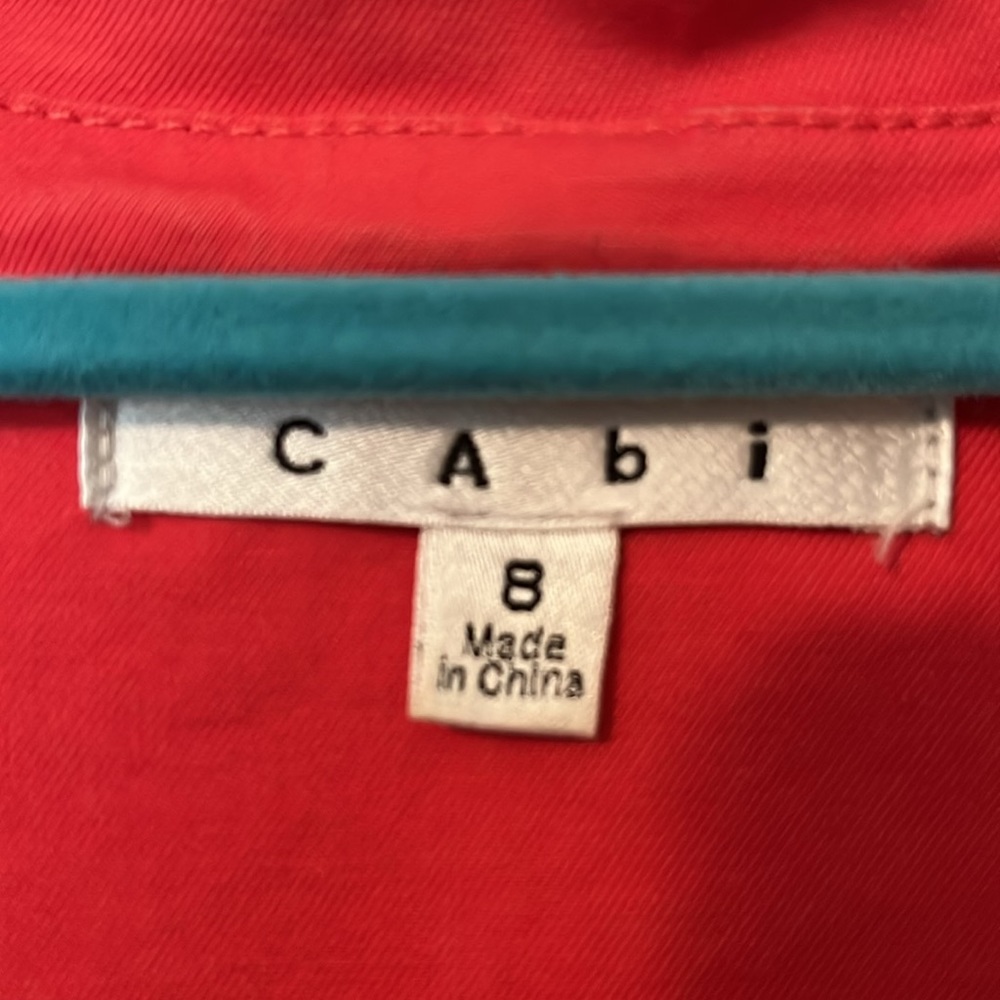 Cabi coral/red cotton/spandex jacket size 8 - Picture 7 of 7
